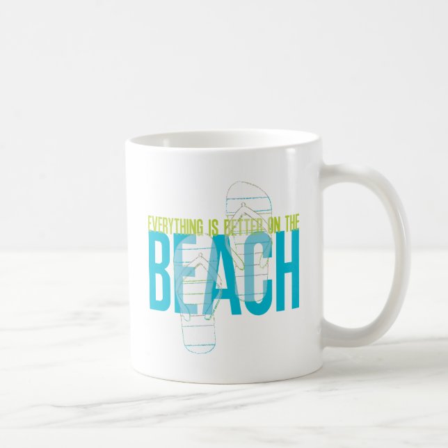 Mug Tout est mieux sur la plage (Droite)