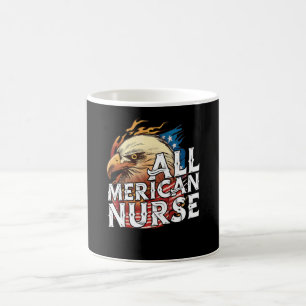 Mug Tout infirmière américaine drapeau aigle États-Uni