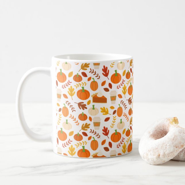 Mug Tout l'automne partout sur la Musique d'impression (Avec donut)