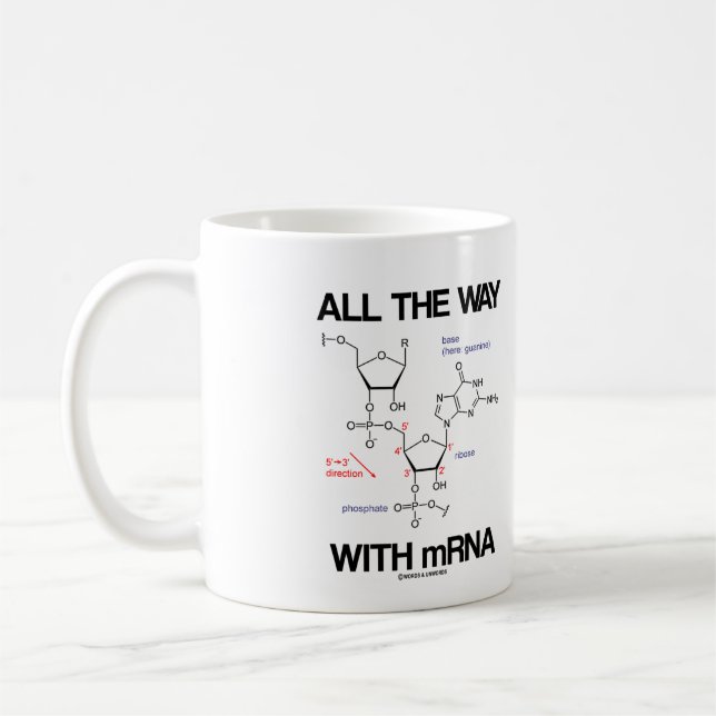 Mug Tout Le Chemin Avec L'ARNm Messenger ARN Bio Moléc (Gauche)