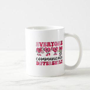 Mug Tout le monde communique différemment Cœur Autisme
