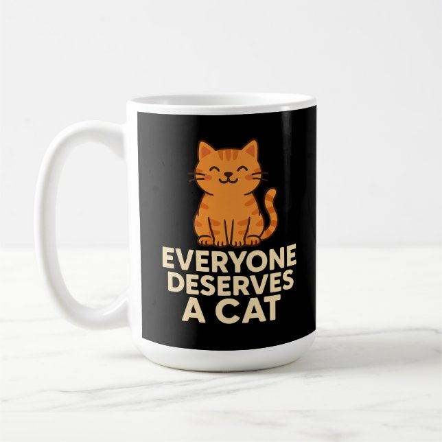 Mug Tout le monde mérite un chat mignon Orange Tabby C (Gauche)