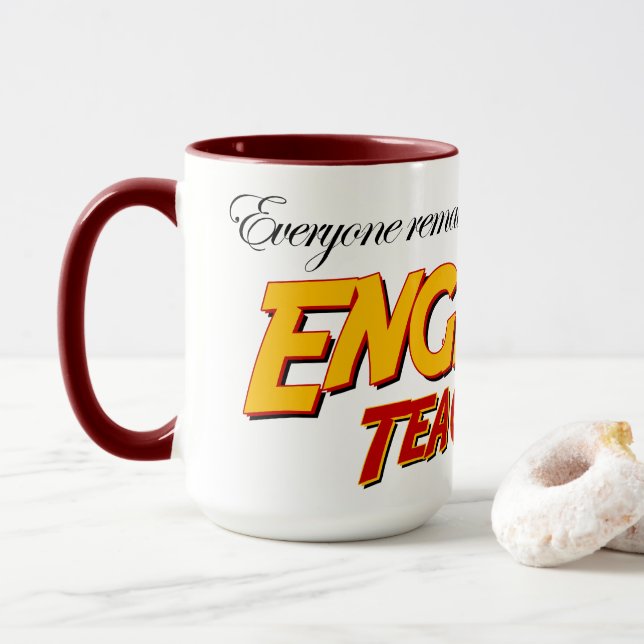 Mug Tout Le Monde Reste Calme...Enseignant Anglais (Avec donut)
