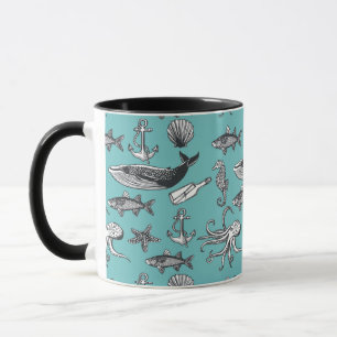 Mug Tout Le Motif De Mer
