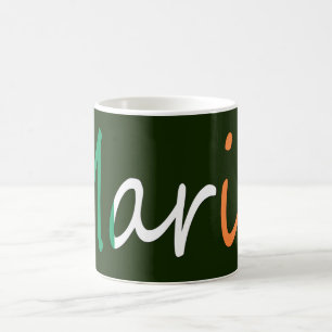 Mug Tout nom superposé sur le drapeau irlandais