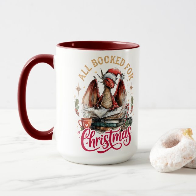 Mug Tout réservé pour le dragon de Noël  (Avec donut)