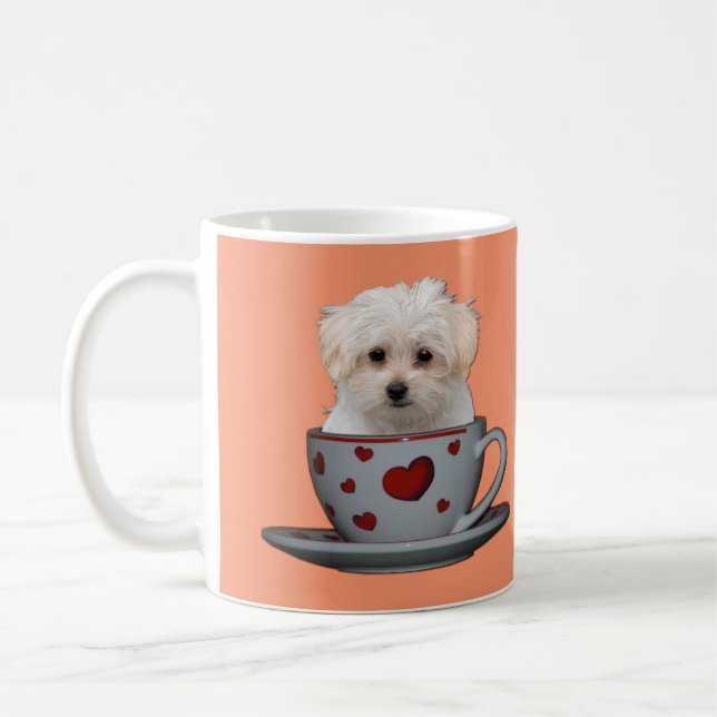 Mug Tout semble meilleur avec un chiot mignon de (Gauche)