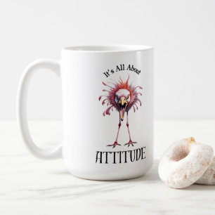 Mug Tout sur l'attitude Flamant rose drôle