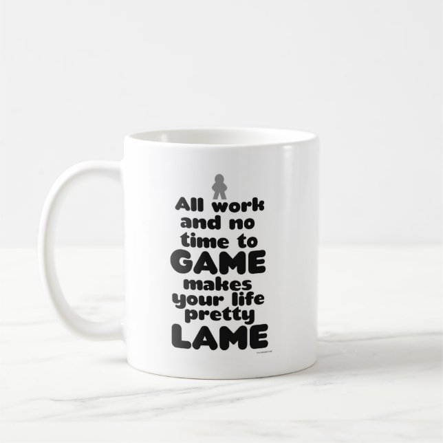 Mug Tout Travail Pas De Temps Pour Les Amoureux Du Jeu (Gauche)