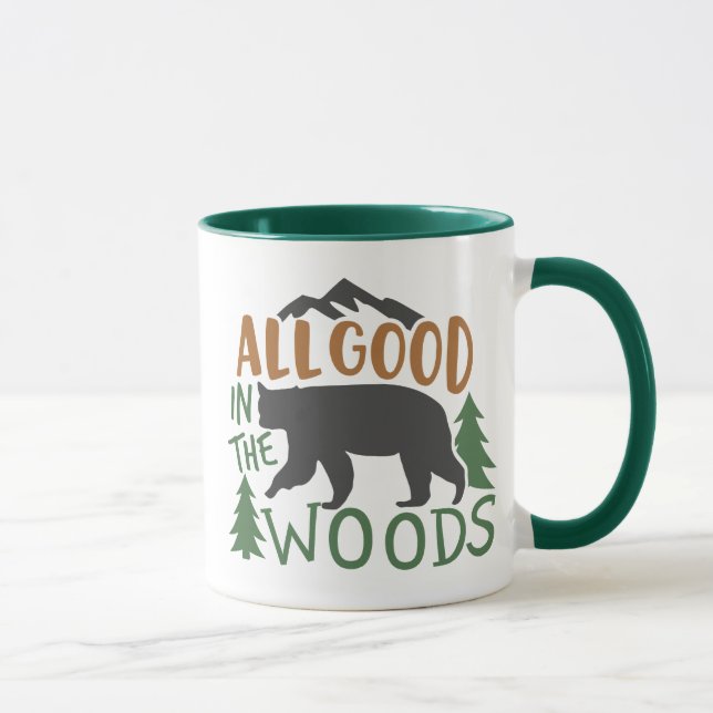 Mug Tout Va Bien Dans La Forêt De Camping Ours Noir (Droite)