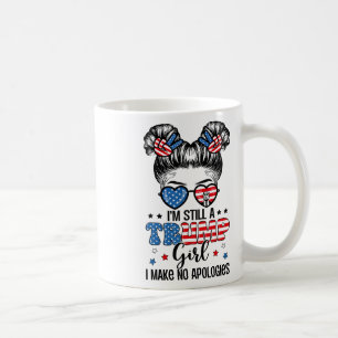 Mug Toute Américaine Trump Girl 4 juillet Messy Bun No