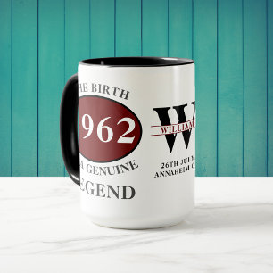 Mug Toute Année Née Dans Monogramme Ajouter Votre Nom