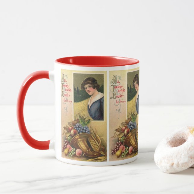 Mug Toute la récolte de Thanksgiving est tienne (Avec donut)