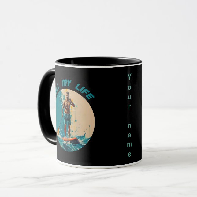 Mug Toute ma vie est la planche à pédales surf (Devant gauche)