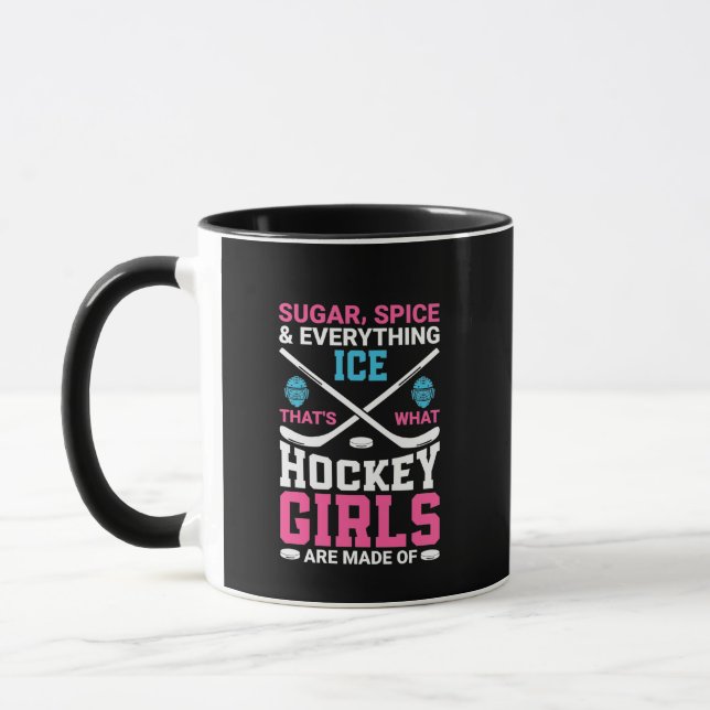 Mug Toutes les filles de hockey sur glace (Gauche)