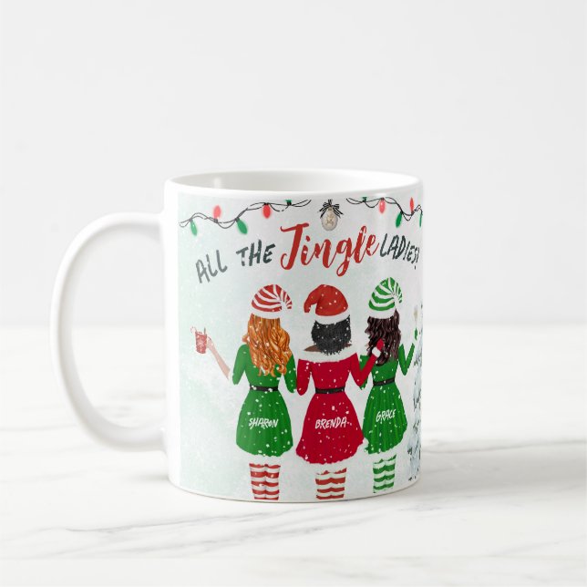 Mug Toutes les filles Jingle soeurs Amis Noël (Gauche)