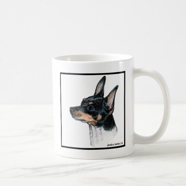 Mug Toy Fox Terrier Art par Glenda S. Harlan (Droite)