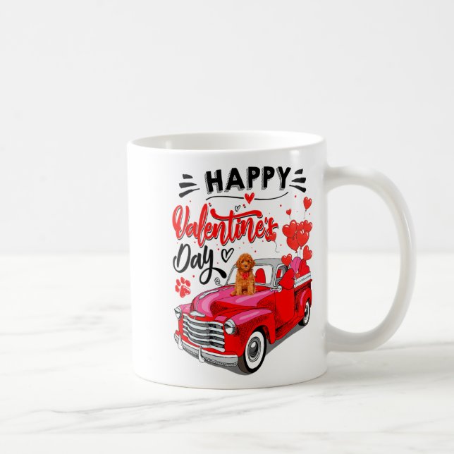 Mug Toy Odle Heart Red Truck Happy Valentine Day Dog  (Droite)