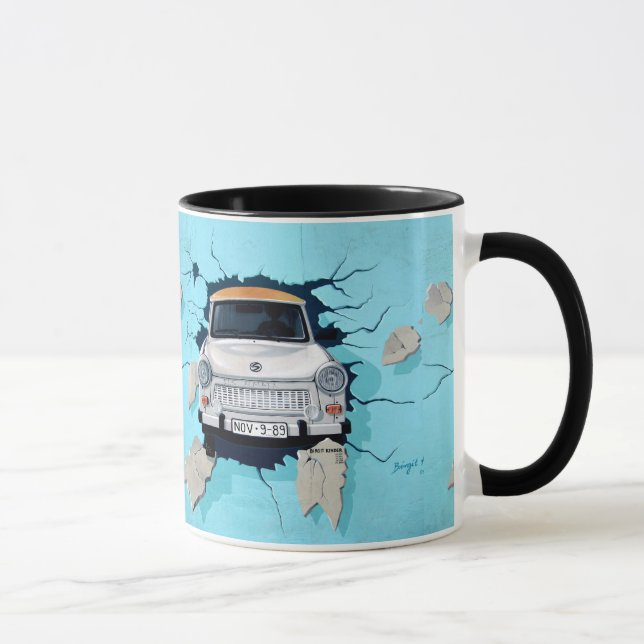 Mug Trabant papier allemand Jaguar Wall Berlin voiture (Droite)