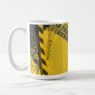 Mug Trace de piste jaune noir Pneus