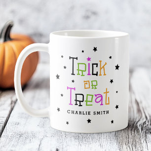 Mug Tracer ou traiter les étoiles de nom Halloween