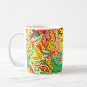 Mug Tracery motif transparent. Design Mehndi. Coeur et