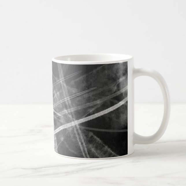 Mug Traces Jet en noir et blanc (Droite)