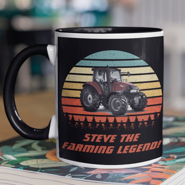 Mug Tracteur cool Retro Personnalisé de légende de l'a (Créateur téléchargé)