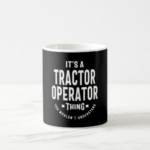 Mug Tracteur Opérateur Titre du poste Cadeau