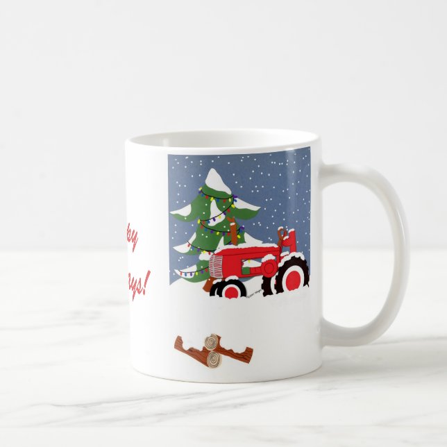 Mug Tracteur pour Noël (Droite)