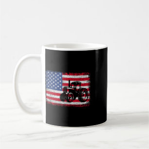 Mug Tracteurs agricoles Drapeau Usa Cadeau patriotique