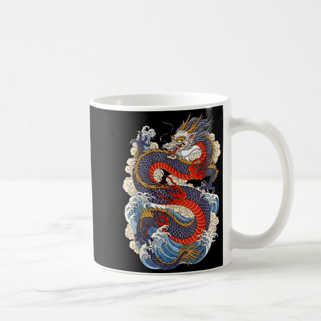 Mug Traditional Chinese Dragon East Asia Dragon Ukiyoe (Droite)