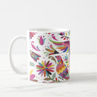 Mug traditionnel mexicain des oiseaux et des fleur