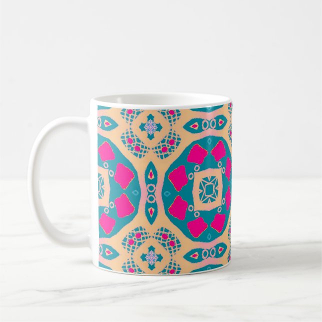 Mug Traditionnel, patchwork péruvien, motif de tuiles (Gauche)