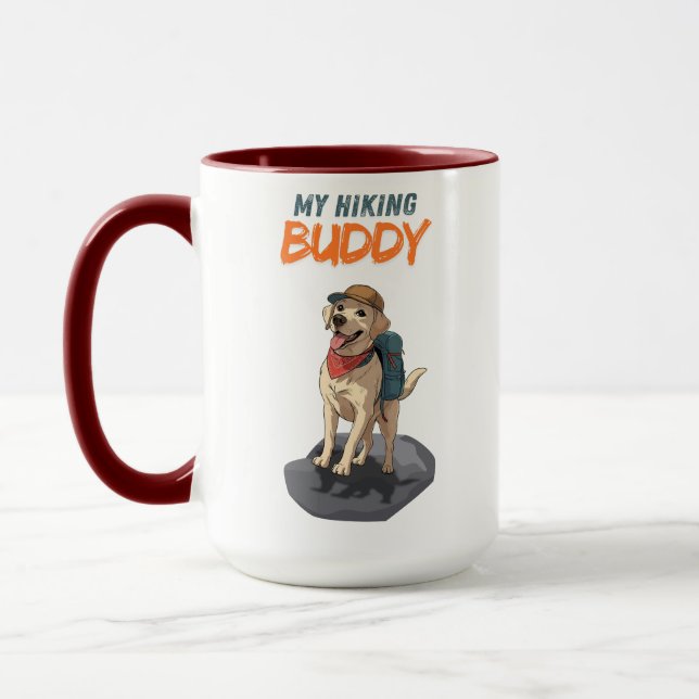 Mug Trail Buddy – Aventure de Labrador en randonnée (Gauche)