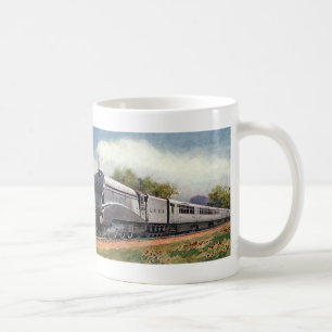Mug Train à grande vitesse argenté moderne, transport 