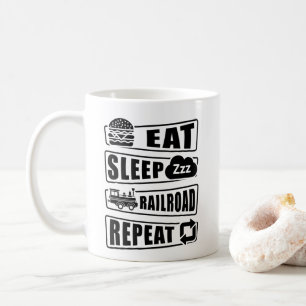 Mug Train à vapeur à répétition du train de nuit à man