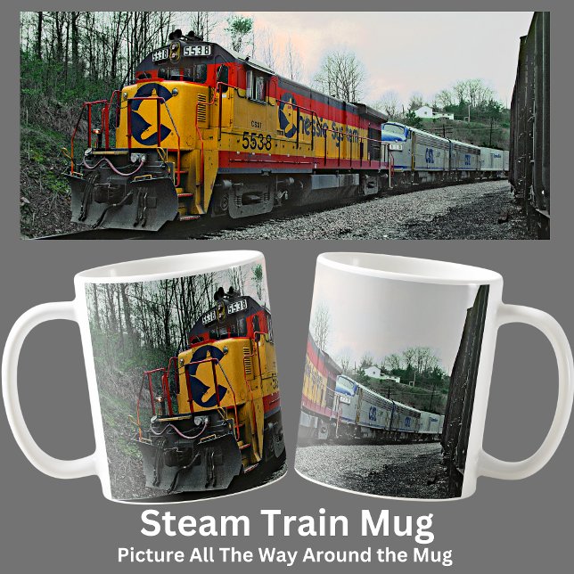 Mug Train de locomotives diesel CSX Chessie (Créateur téléchargé)