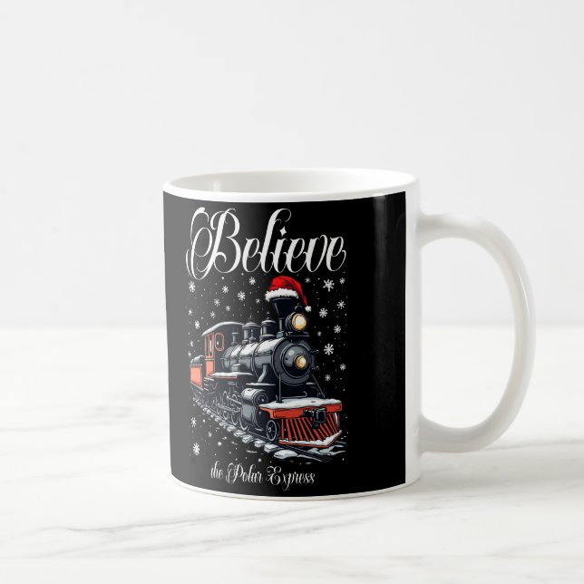 Mug Train de Noël Croyez vintage (Droite)
