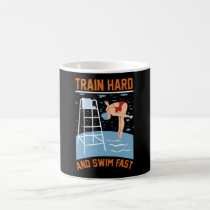 Mug Train hard et nage rapide - Conception nageuse