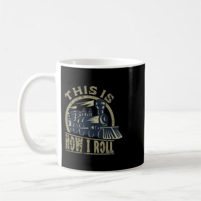 Mug Train Lover Du Chemin De Fer Du Moteur Voici Comme (Gauche)