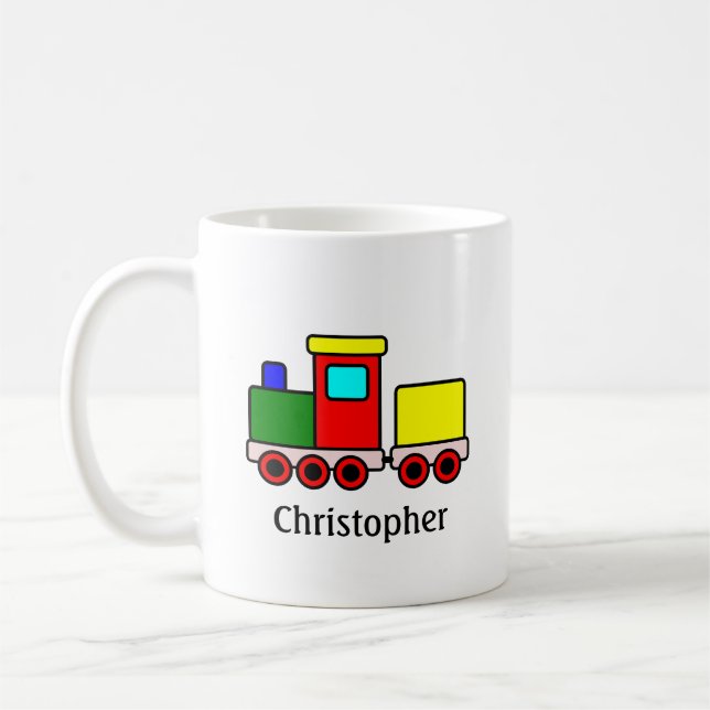 Mug Train multicolore personnalisé (Gauche)