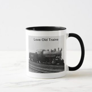 Mug Train vintage de machine à vapeur de vieux trains