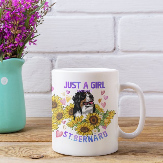 Mug Trainer floral St. Bernard Lover (Créateur téléchargé)