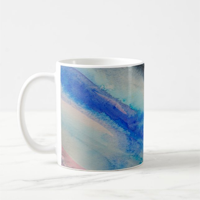 Mug  trait de brosse, peinture couleur d'aquarelle Abs (Gauche)