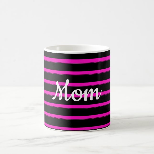 Mug Trait rose et noir choquant (Centre)