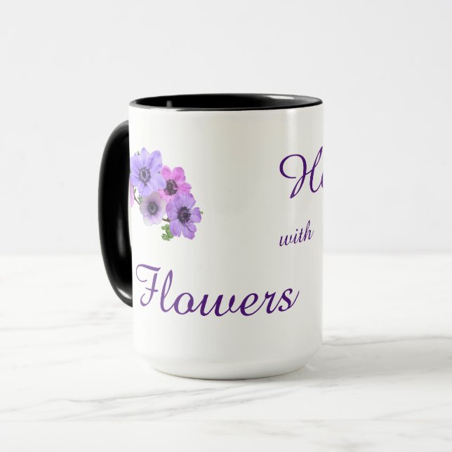 Mug Traitement avec Fleurs (Devant gauche)