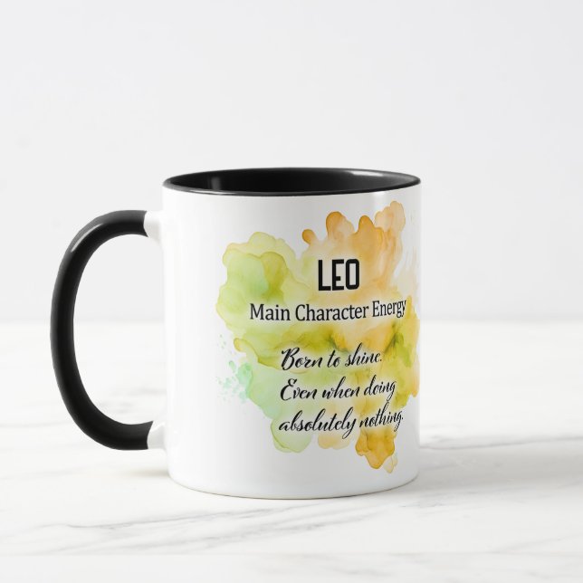 Mug Traits de caractère du signe du zodiaque mignon/ E (Gauche)