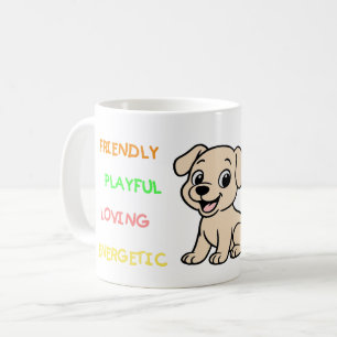 Mug Traits de Lab jaune Cartoon