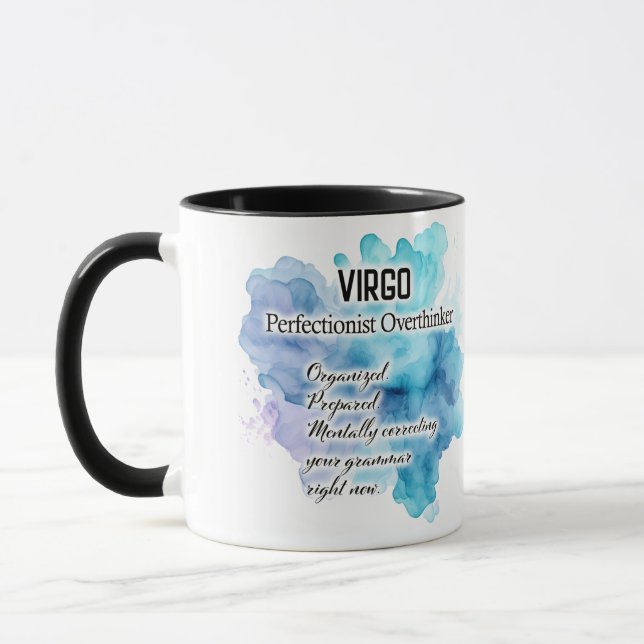Mug Traits de signe du zodiaque mignon / Enveloppe Vie (Gauche)